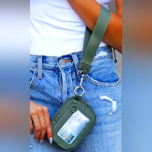 Green ID Wristlet Pouch- NEW